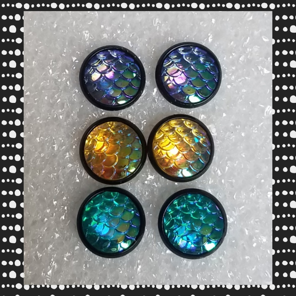 Mermaid scale earring lot